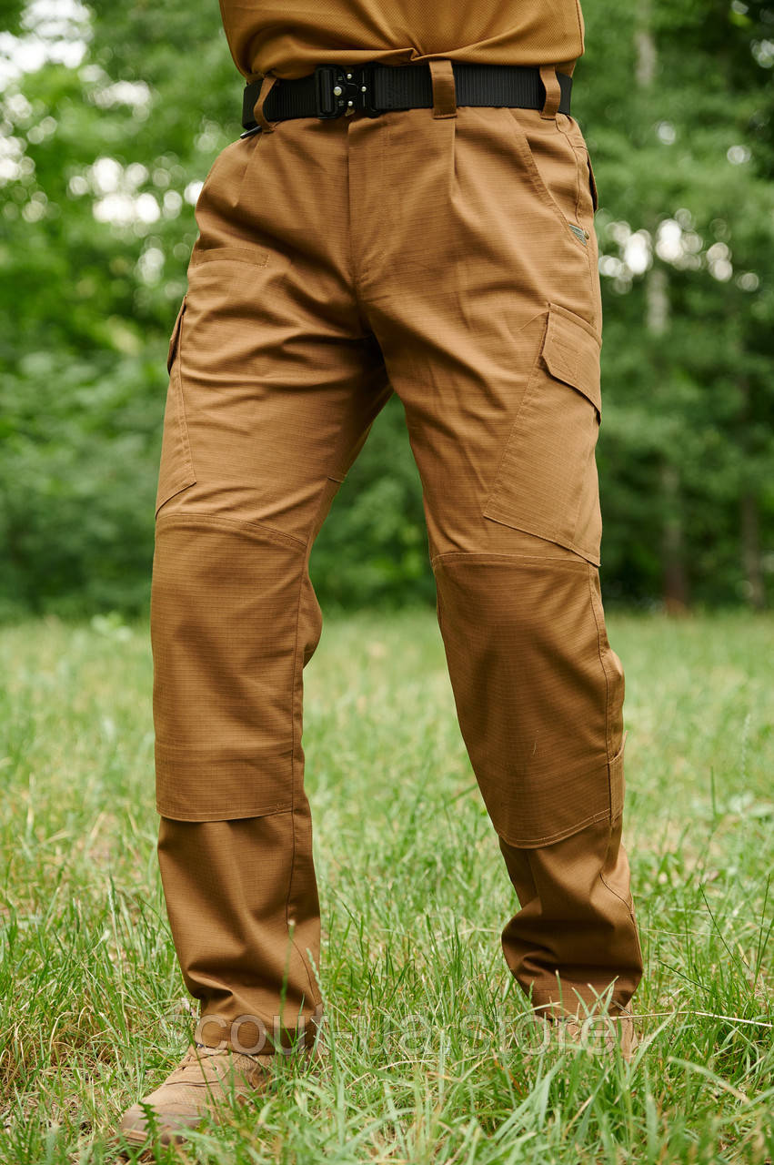 Тактичні армійські, повсякденні, робочі карго штани Sokil COMBAT 7 ріп-стоп койот 7 кишень, фото 1