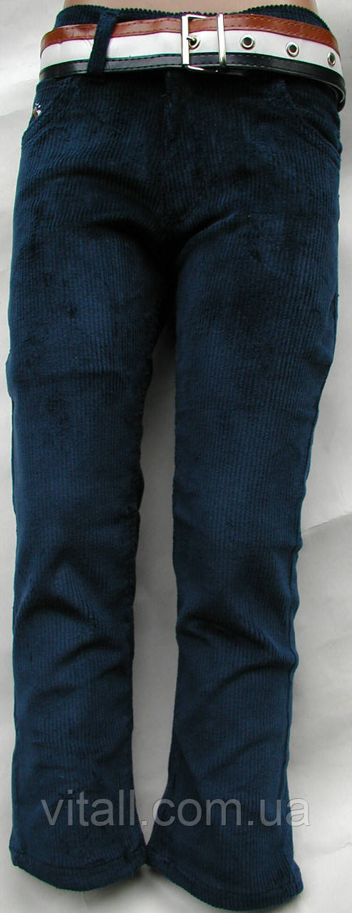 Вельветы стильные от 5 до 8 лет цвет джинс - фото 1 - id-p423307334