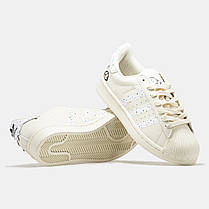 Жіночі Кросівки Adidas Superstar Beige / Адідас Суперстар Бежеві, фото 6