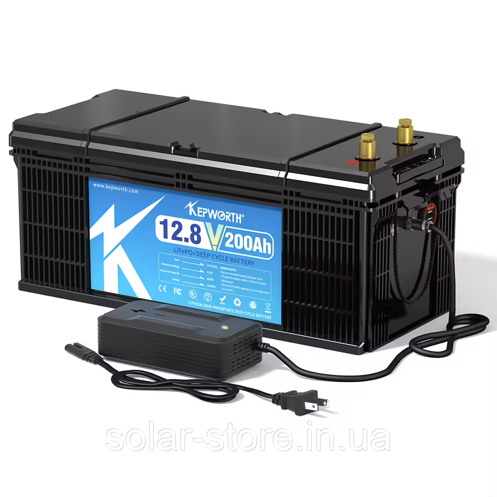 Акумулятор LiFePo4 12V 200Ah + зарядний пристрій
