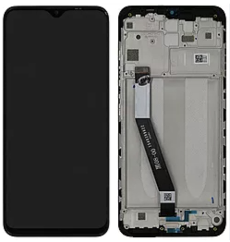 Дисплей (екран) для Xiaomi Redmi 9/Poco M2 + touchscreen, чорний, оригінал (54) з передньою панеллю, фото 1
