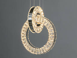 Приваблива світлодіодна люстра-підвіс у кухню, колір хром, 32 W 7710-2A-200+300HR-LS