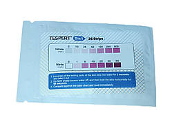 Тест-смужки для води Tespert 2 in 1: нітрати та нітрити 25 шт./пач. Англія