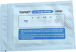 Тест-смужки для води Tespert: нітрит низького діапазону 5 шт./пач. Англія