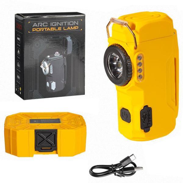 Ліхтар MULTIFUNCTIONAL D50-COB yellow Li-Ion акумулятор. індикація заряду запальничка ЗУ Type-C Box