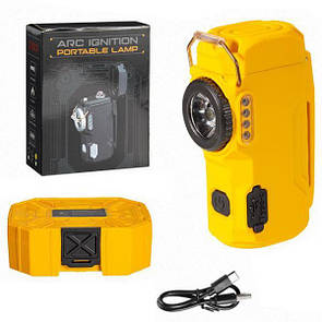 Ліхтар MULTIFUNCTIONAL D50-COB yellow Li-Ion акумулятор. індикація заряду запальничка ЗУ Type-C Box