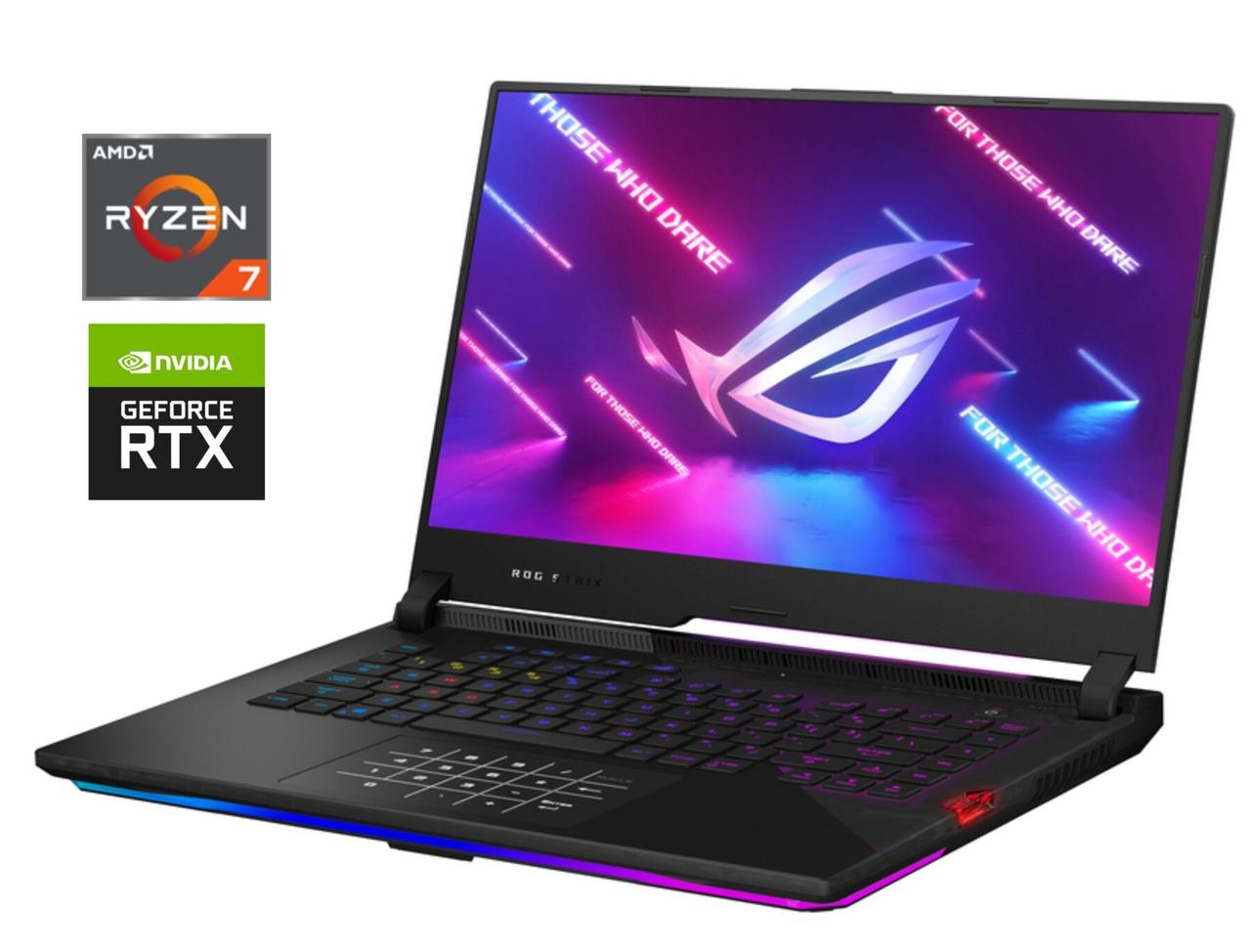 Ігровий ноутбук Asus ROG Strix Scar G533QR/ 15.6" 2560x1440/ Ryzen 7 5800H/ 16GB RAM/ 1000GB SSD/ RTX 3070 8GB