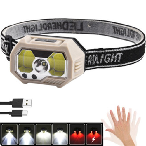 Ліхтар налобний SH-S31-XPE+COB(white+red) Motion Sensor вбудований акумулятор ЗУ Type-C Box