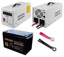 Комплект резервного живлення Volt Polska Sinus Pro 1000 E / AGM VPRO 12V 100 Ah