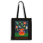 Екошопер BookOpt BK4084 YAYOI KUSAMA Квіти, чорний, фото 3