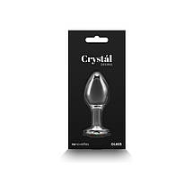 Анальна пробка з кристалом NS Novelties Crystal Desires, скляна, прозора, M, фото 4
