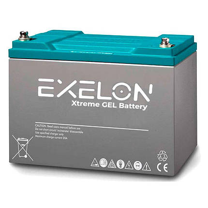 Акумуляторна батарея EXELON 200-12 GEL 12V 200 Ah (522 x 240 x 224), 60.3 kg Grey Q1/48, фото 1