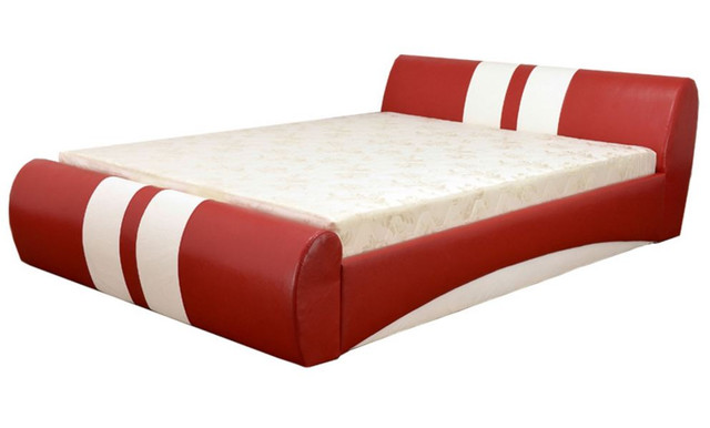 Кровать двуспальная Драйв 140х200  без матраса, без ортопедической основы, ткань кожзам Бум-16