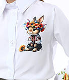 Ошатна блуза сорочка стилізована під вишивану з довгим рукавом., фото 5