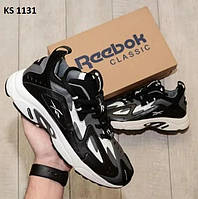Кросівки чоловічі чорно-білі шкіряні 41 Reebok Dmx