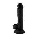 Фаллоимитатор на присоске Realistic Dong Black Mr. Rude 7.9, Черный, фото 3