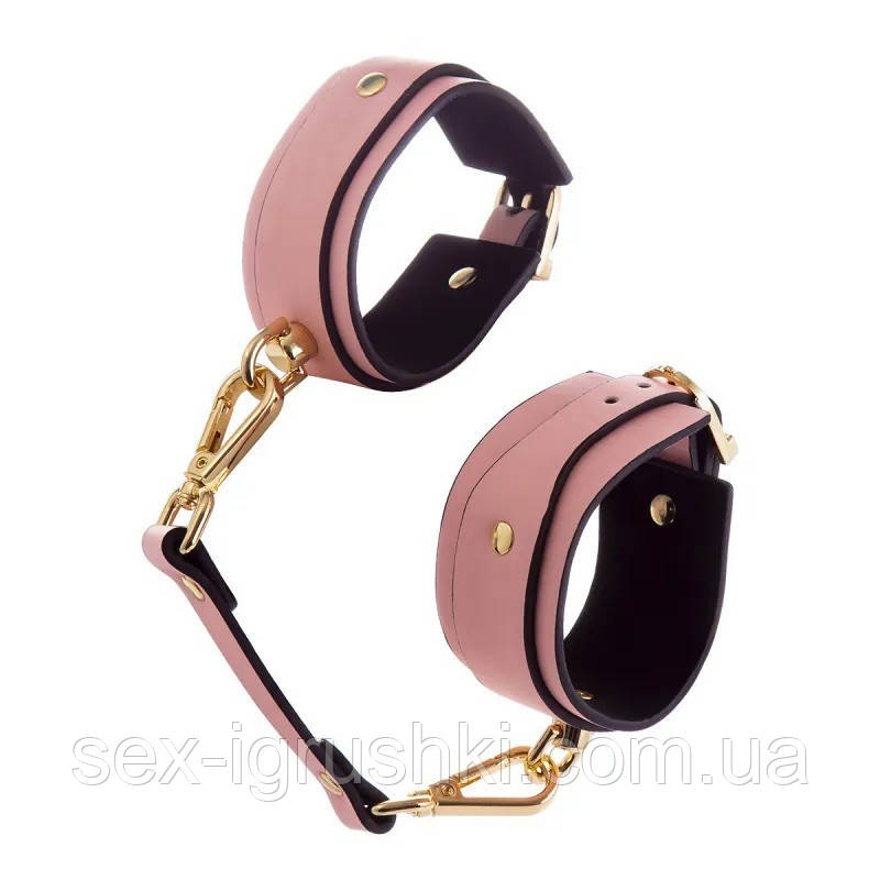 Наножники розовые Glow in the Dark Leather Ankle cuffs, Рожевий