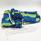 Підвісний гамак із планкою 80*200 см, з чехлом, Синій / Мексиканський гамак на дачу / Тканинний гамак туристичний, фото 8