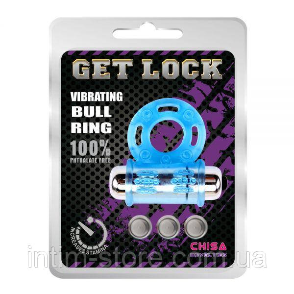 Ерекційне вібро кільце блакитне Vibrating Bull Ring, Блакитний, фото 1