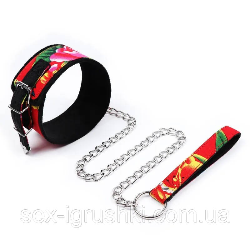 Кольоровий нашийник із повідцем Tropical Collar With Leash, цветной