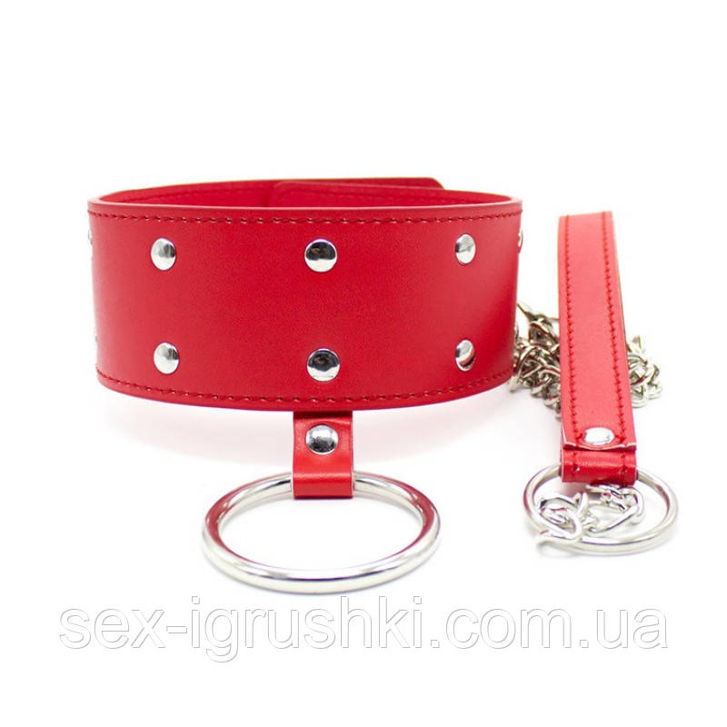 Нашийник з повідцем Neck Collar Red, Червоний