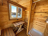 Дерев'яна мобільна Баня-Квадро квадро 4 метри "LNK", фото 7