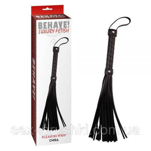 Чорний батіг для пари Pleasure Whip, Черный