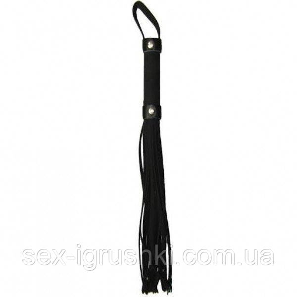 Строгий шкіряний чорний батіг для рольових ігор Strict Leather Premium Flogger, Черный