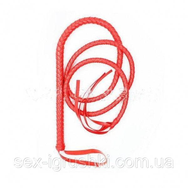 Довгий батіг з рукояткою Queen Punishment Flogger Whips, Червоний