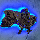 Дерев`янний настінний годинник з підсвіткою "Дівчата ЗСУ", фото 7