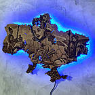 Дерев`янний настінний годинник з підсвіткою "Дівчата ЗСУ", фото 6