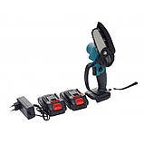 Міні акумуляторна пила 4" (320 об/хв) з 2 акумуляторами Li-ion 21 В/2 Ач Kraft & Dele KD10645, фото 3