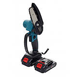 Міні акумуляторна пила 4" (320 об/хв) з 2 акумуляторами Li-ion 21 В/2 Ач Kraft & Dele KD10645, фото 7