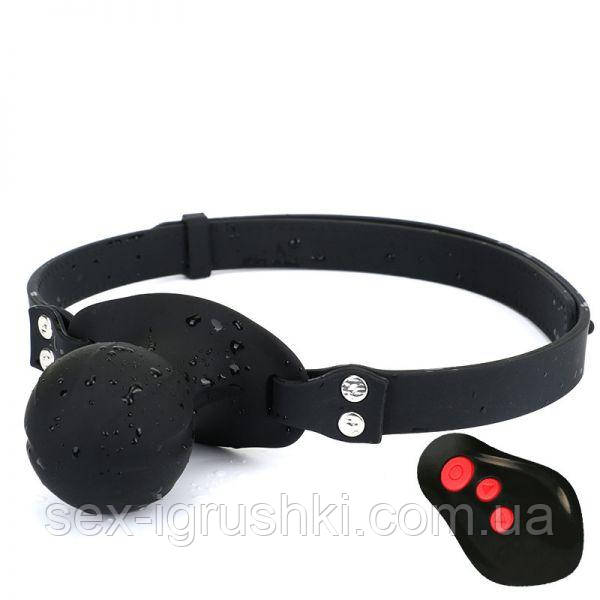Electro-sex Silicone Mouth Gag, Черный