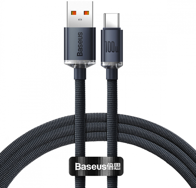 Кабель телефона смартфона планшета Baseus USB to Type-C 100W швидка зарядка 1.2 м CAJY000401, фото 1