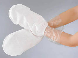 Рукавички для парафінотерапії Doily одношарові, спанлейс, білі, 5 пар