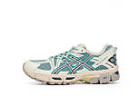 Жіночі кросівки Asics Gel Kahana 8 весна-осінь повсякденні (бежево бірюзові). Живе фото, фото 6