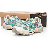 Жіночі кросівки Asics Gel Kahana 8 весна-осінь повсякденні (бежево бірюзові). Живе фото, фото 4