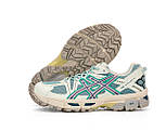 Жіночі кросівки Asics Gel Kahana 8 весна-осінь повсякденні (бежево бірюзові). Живе фото, фото 5