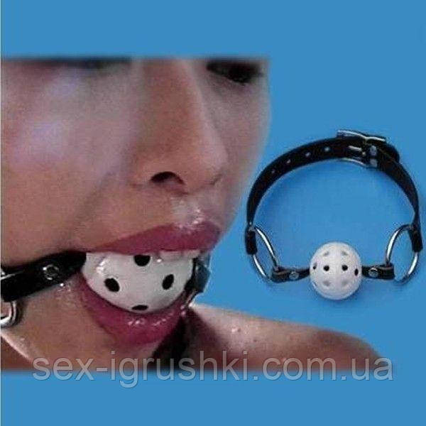 Білий дихаючий кляп для рота Breathable Ball Gag, Білий