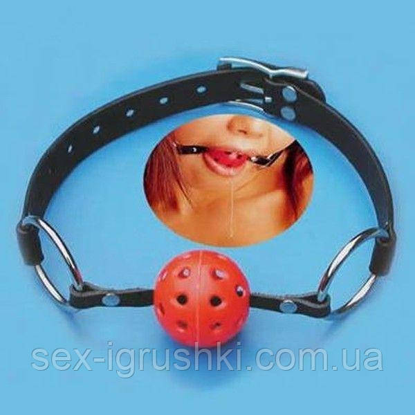 Червоний дихаючий кляп для рота Breathable Ball Gag, Червоний