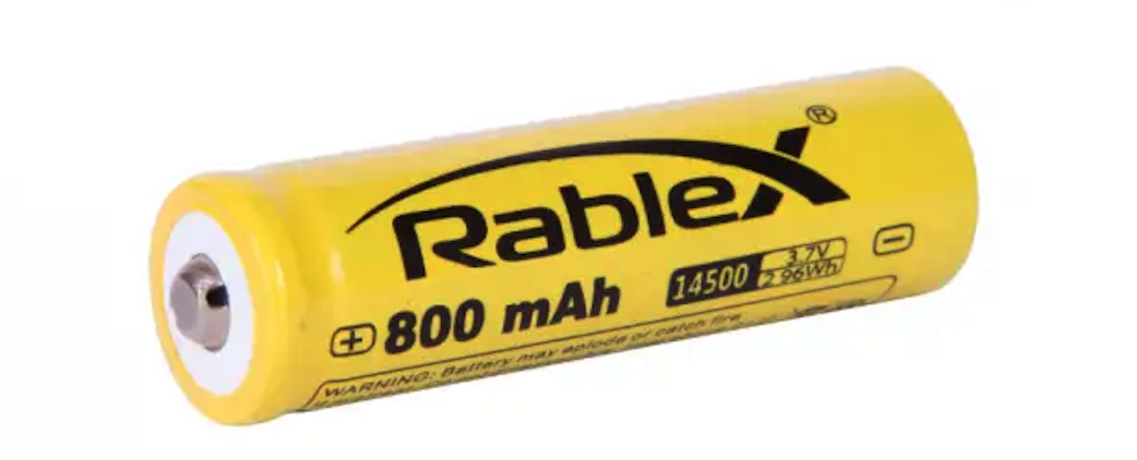 Літій-іонний акумулятор 14500 Rablex 800 mAh 3.7 V (Li-ion) Original Жовтий, фото 1
