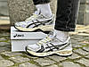Чоловічі кросівки Asics Gel Kayano 14 White Silver Black Асікс Гель Каяно сріблясті сітка піна демісезонні, фото 8