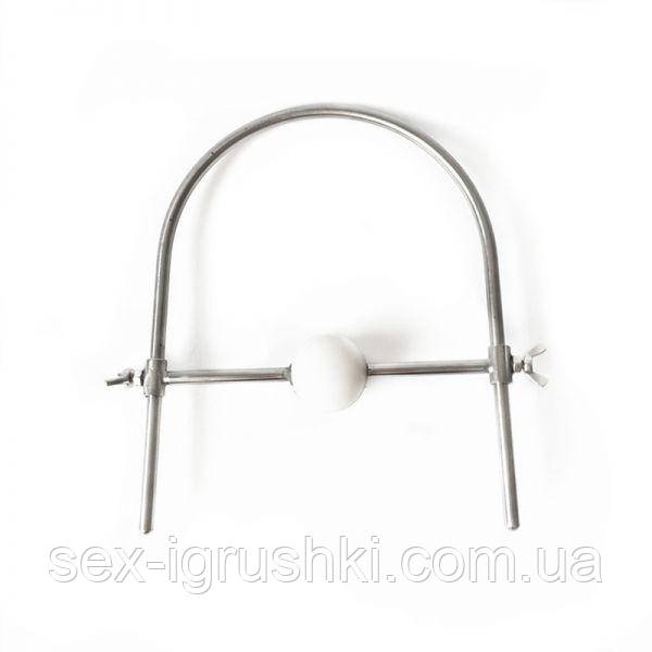 Stainless Steel Ring Silicone Ball Gags White