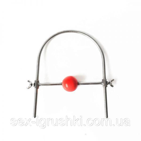 Stainless Steel Ring Silicone Ball Gags Red