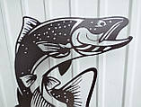 Флюгер Лосось, флюгер на дах з металу 2 мм., фото 4
