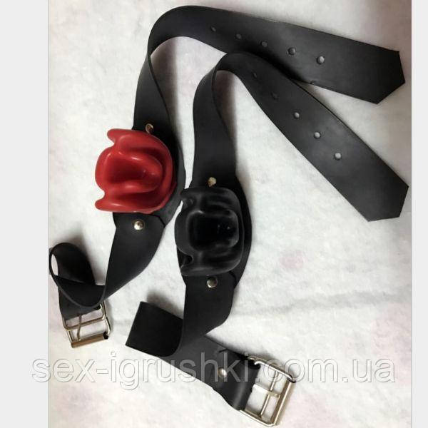 Кляп для флірту Natural Latex Mouth Plug Black, Черный