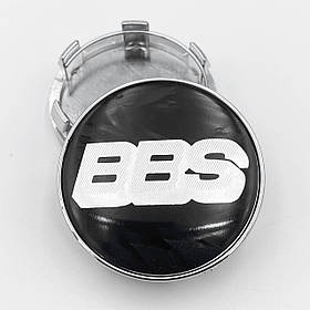 Ковпачки (заглушки) на литі диски BBS 60 мм Чорний глянець - Хром база