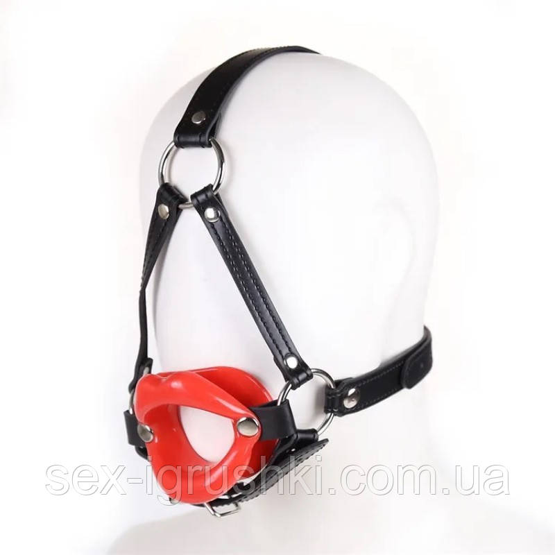 Кляп з отвором у формі губ Bondage Mouth Gag Red