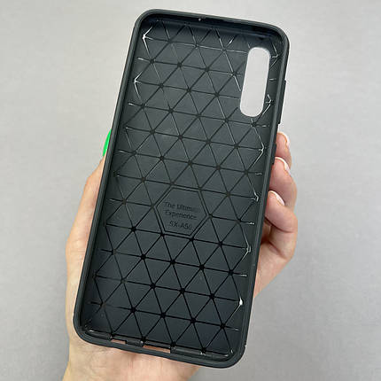 Чохол для Samsung Galaxy A50s карбоновий чохол на телефон самсунг а50с чорний au6, фото 2